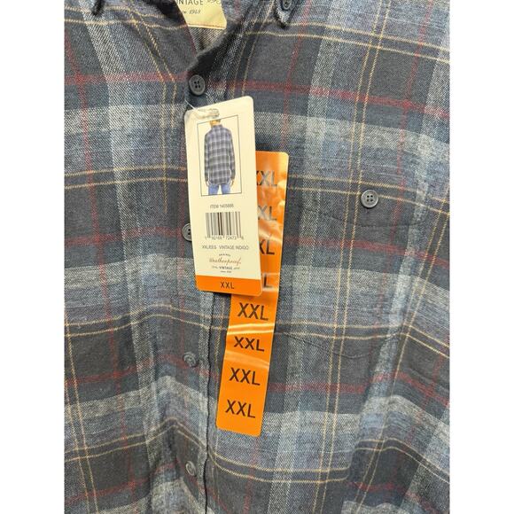 Weatherproof Vintage Men's XXL Lightweight Plaid Flannel Long Sleeves Shirt NWT - Picture 3 of 5